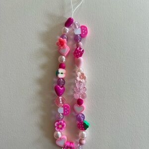 🌸🩷Pink Junk Drawer Beaded Phone Charm